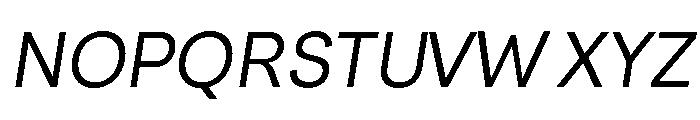 Santhor Light Slant Font UPPERCASE