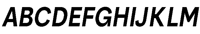 Santhor SemBd Cond Slant Font UPPERCASE