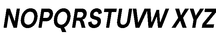 Santhor SemBd Cond Slant Font UPPERCASE