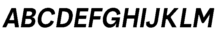 Santhor SemBd SemiCond Slant Font UPPERCASE