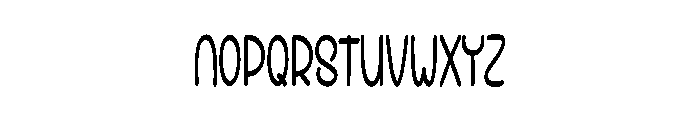 Santorini Beans Font LOWERCASE