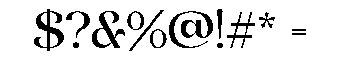 Sanzkina Regular Font OTHER CHARS
