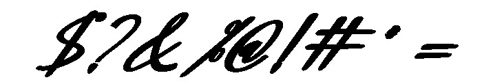 SapphireScript Font OTHER CHARS