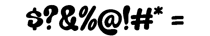 Sarko Brush Regular Font OTHER CHARS