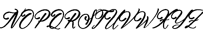Satin Willots Italic Font UPPERCASE