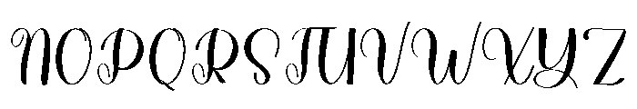 Satuday Holiday Font UPPERCASE