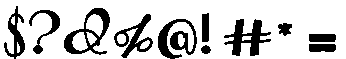 SaturdayHandwritten Font OTHER CHARS
