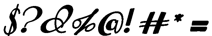 SaturdayHandwrittenSlant Font OTHER CHARS