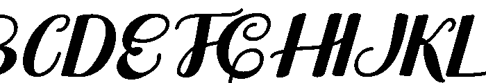 SaturdayHandwrittenSlant Font UPPERCASE