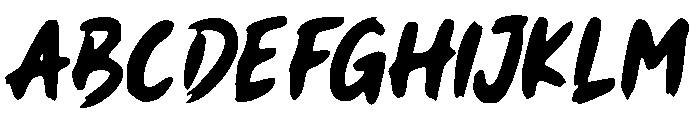 Savage Brush Dry Font UPPERCASE