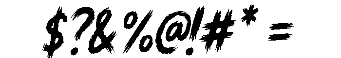 Savage Brush Regular Font OTHER CHARS