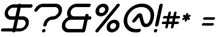 Saverus Italic Font OTHER CHARS