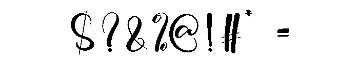 Savory Writing Font OTHER CHARS