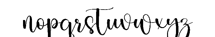 Savory Writing Font LOWERCASE