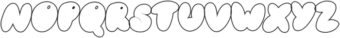 SA PuffyPop Outline otf (400) Font LOWERCASE