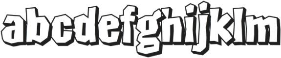 SALTY SOMBRERO 3D otf (400) Font LOWERCASE