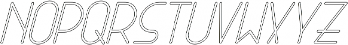 SANSI Outline Italic otf (400) Font UPPERCASE