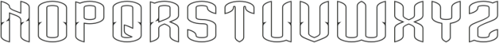 SATURNUS-Hollow otf (400) Font UPPERCASE