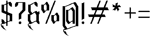 Sabbatic Display otf (400) Font OTHER CHARS