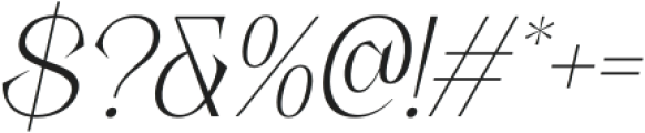 Sabeth Italic otf (400) Font OTHER CHARS