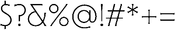 Sable Thin otf (100) Font OTHER CHARS