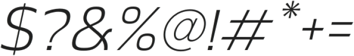 Sabu Light Italic otf (300) Font OTHER CHARS