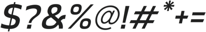 Sabu Medium Italic otf (500) Font OTHER CHARS