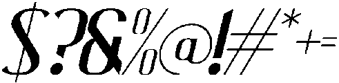 Sacravia Italic otf (400) Font OTHER CHARS