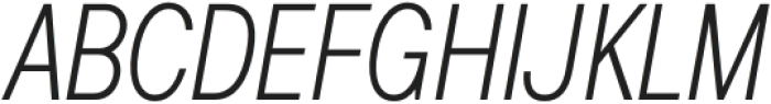 Saga Grotesk Light Condensed Italic otf (300) Font UPPERCASE