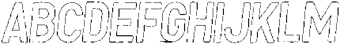 Sagre Circular Outline Italic otf (400) Font UPPERCASE