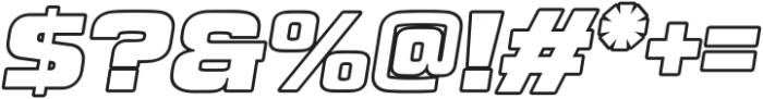 Sagu Exora Oblique Outline otf (400) Font OTHER CHARS