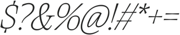 Saigon ExtraLight Italic otf (200) Font OTHER CHARS