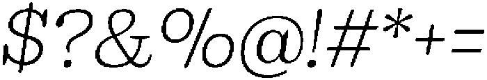 Sailer Thin Italic ttf (100) Font OTHER CHARS
