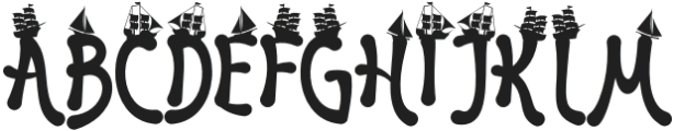 Sailing Scribe Nine otf (400) Font UPPERCASE