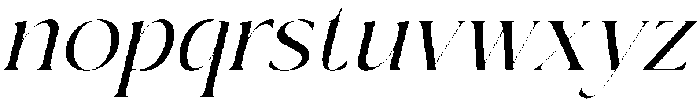 Sainer Bagora Italic Italic otf (400) Font LOWERCASE