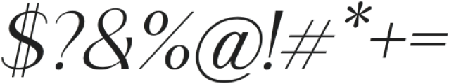 Saldo Light Italic otf (300) Font OTHER CHARS