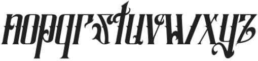 Salliery Italic otf (400) Font LOWERCASE
