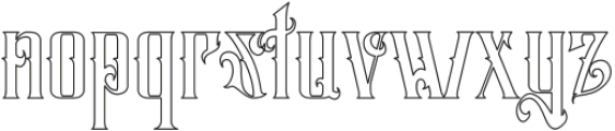 Salliery Outline otf (400) Font LOWERCASE