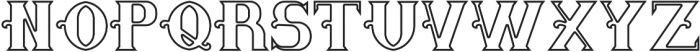 Saloon Outline otf (400) Font LOWERCASE