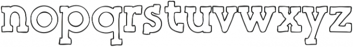 Salud stroked otf (400) Font LOWERCASE