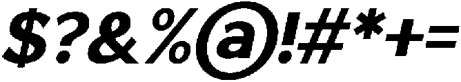 Saluna Italic Black otf (900) Font OTHER CHARS
