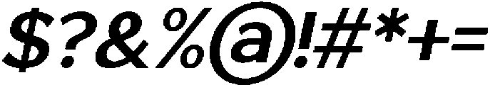 Saluna Italic Bold otf (700) Font OTHER CHARS