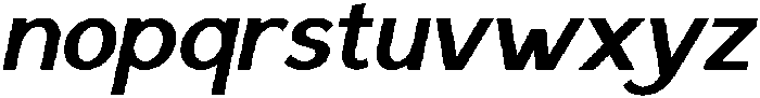 Saluna Italic Bold otf (700) Font LOWERCASE