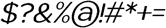 Saluna Italic Light otf (300) Font OTHER CHARS