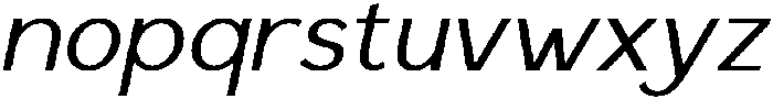 Saluna Italic Light otf (300) Font LOWERCASE