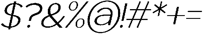 Saluna Italic Thin otf (100) Font OTHER CHARS