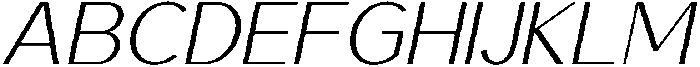 Saluna Italic Thin otf (100) Font UPPERCASE