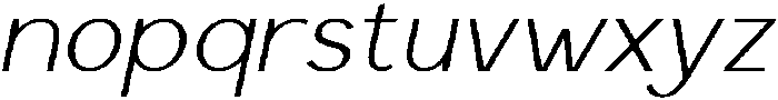 Saluna Italic Thin otf (100) Font LOWERCASE
