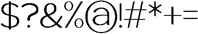 Saluna Thin otf (100) Font OTHER CHARS