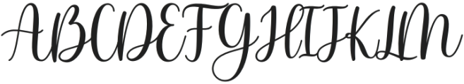 Samantha Calligraphy Regular otf (400) Font UPPERCASE